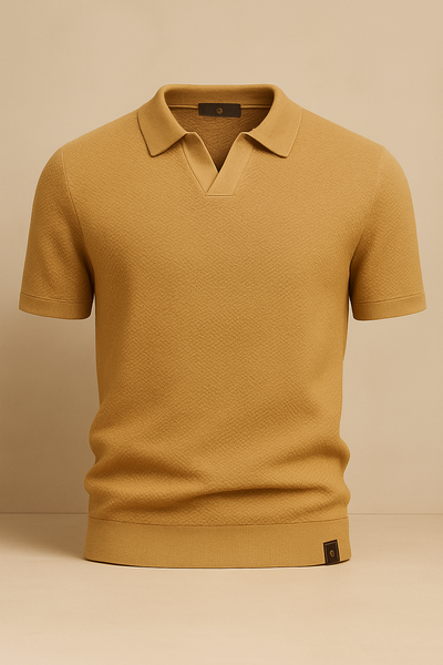 Curvellia – Gestructureerd Poloshirt